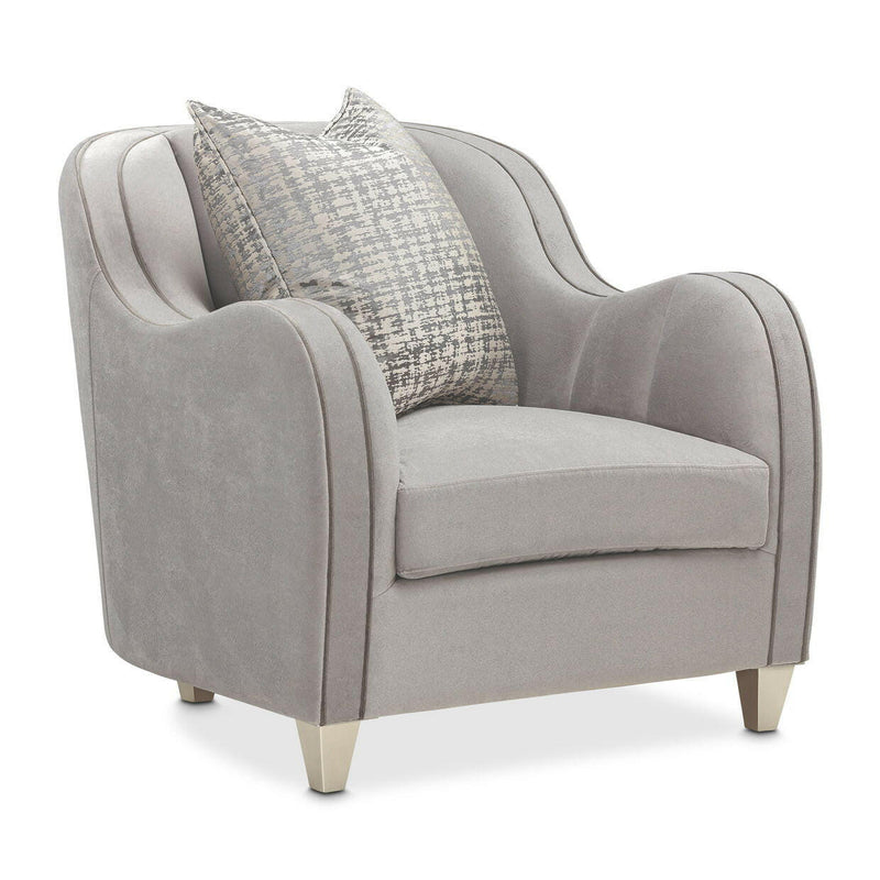 Roxbury Park - Velvet Matching Chair - Steel/Slate.