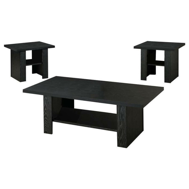 Rodez - 3-Piece Occasional Table Set - Black Oak.