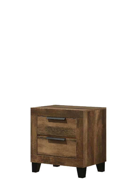 Morales - Nightstand - Rustic Oak Finish - Grand Furniture GA