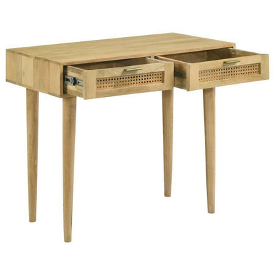 Zamora - Rectangular 2-Drawer Accent Writing Desk - Natural - Grand Furniture GA