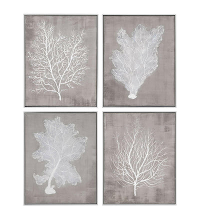 Tranquil - Canvas Art (Set of 4) - Beige - Canvas Art Sets - Grand Furniture GA