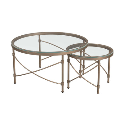 Harrison - Round Cocktail Table - Gold - Nesting Tables - Grand Furniture GA