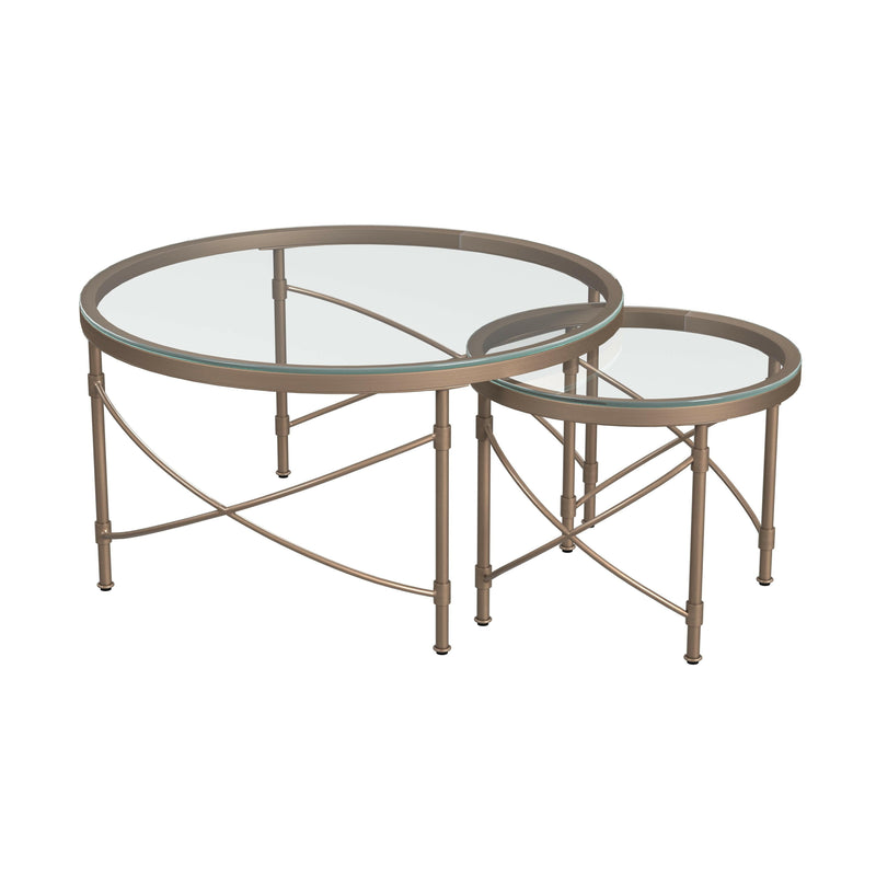 Harrison - Round Cocktail Table - Gold - Nesting Tables - Grand Furniture GA