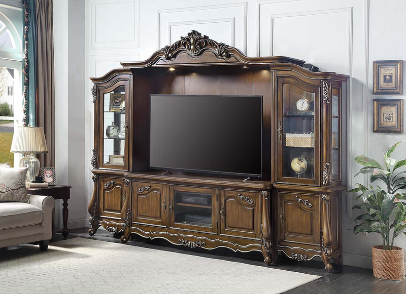 Latisha - Entertainment Center - Antique Oak Finish - Grand Furniture GA