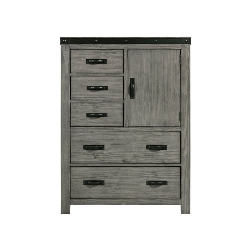 Wade - 5-Drawer Gentlemans Chest - Black Finish - Gentleman’s Chests - Grand Furniture GA