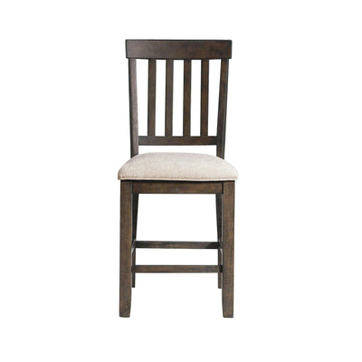 Stone - Counter Slat Back Side Chair (Set of 2) - Smokey Walnut - Chair Sets - Grand Furniture GA