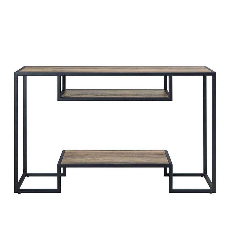 Idella - Console Table - Rustic Oak & Black Finish - Grand Furniture GA