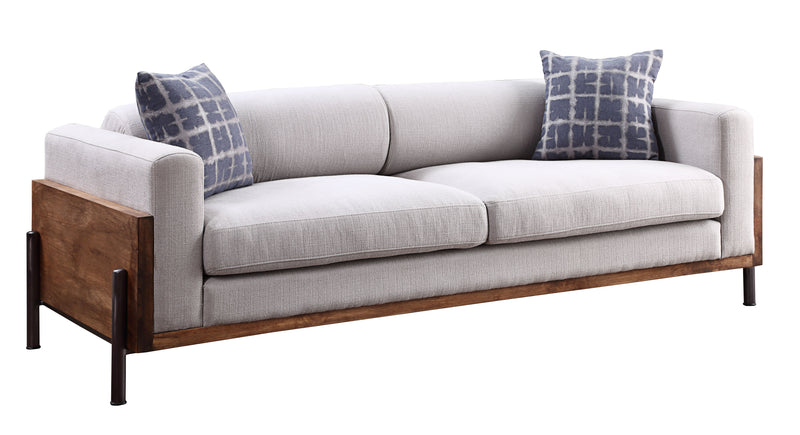 Pelton - Sofa - Fabric & Walnut - Grand Furniture GA