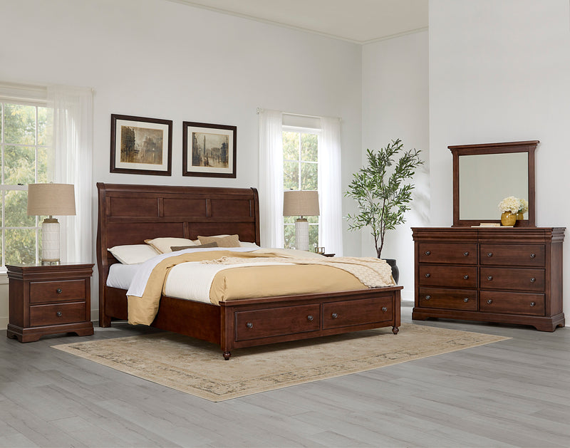 Vista - Sleigh Foot Storage Bed - Storage Beds - Grand Furniture GA