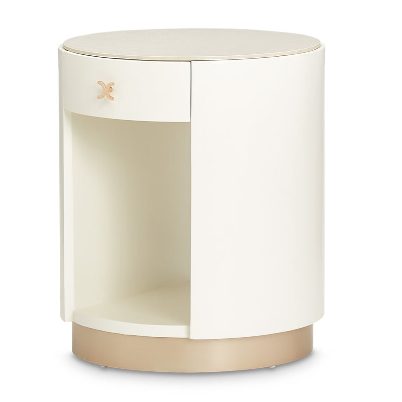 La Rachelle - Round End Table - Champagne