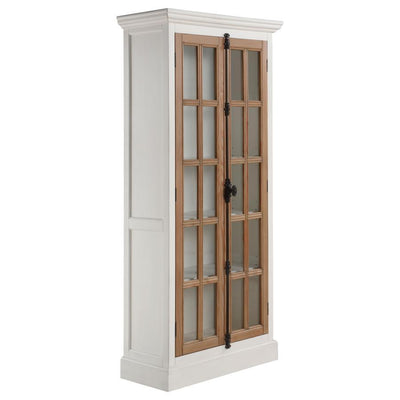 Tammi - 2-Door Tall Cabinet - Antique White And Brown - Grand Furniture GA