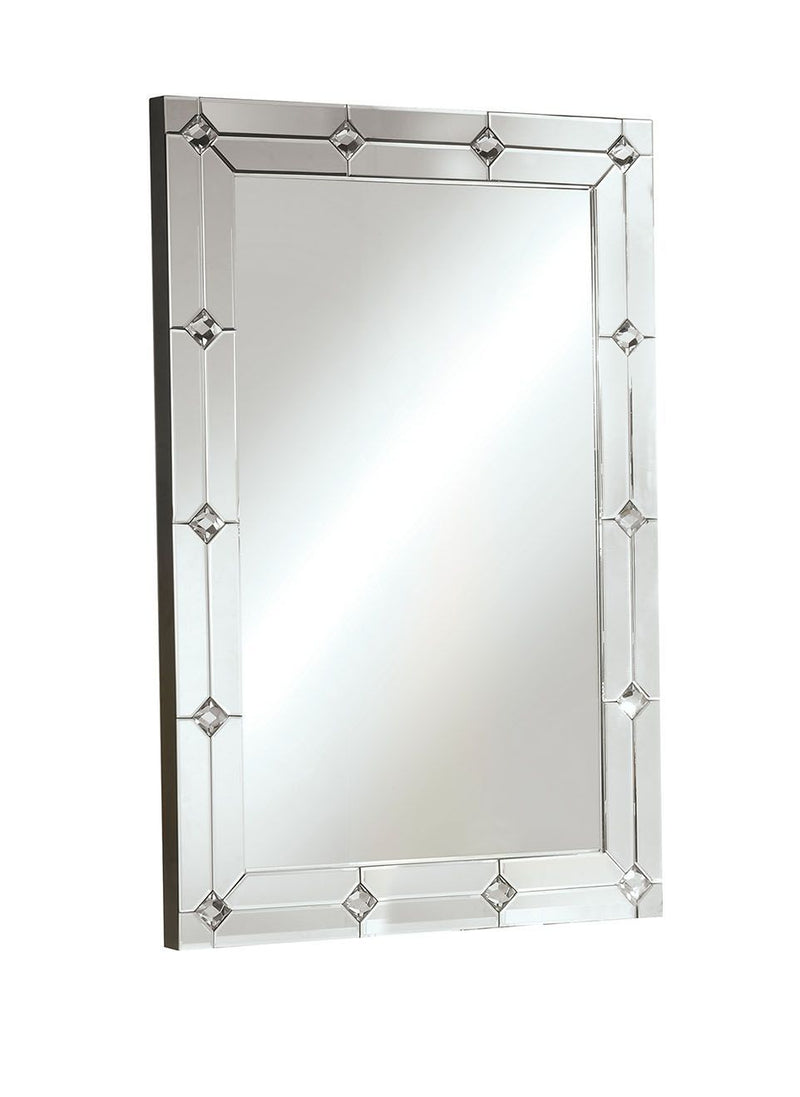 Hessa - Wall Decor - Mirrored & Faux Rhinestones - Grand Furniture GA