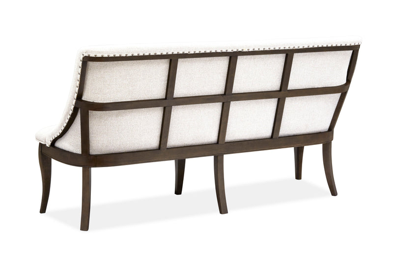 Roxbury Manor - Bench With Upholstered Seat and Back - Homestead Brown.