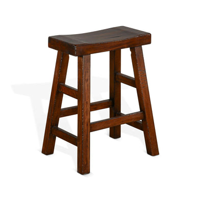 Tuscany - Saddle Seat Stool With Wood Seat.