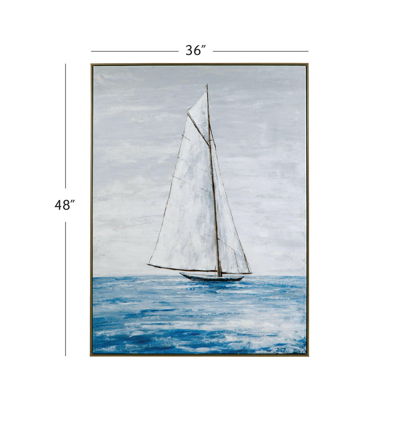 Set Sail - Canvas Art - Blue - Canvas Art - Grand Furniture GA