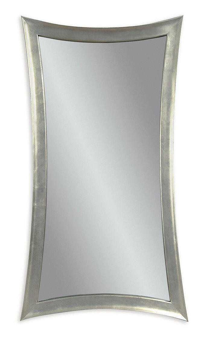 Hour - Glass Shaped Floor - Silver - Floor Mirrors - Grand Furniture GA