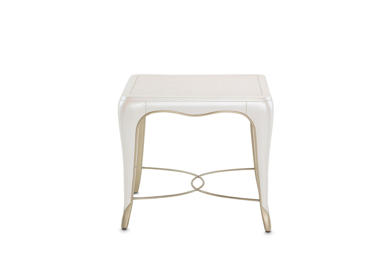 London Place - Rectangular End Table - Creamy Pearl