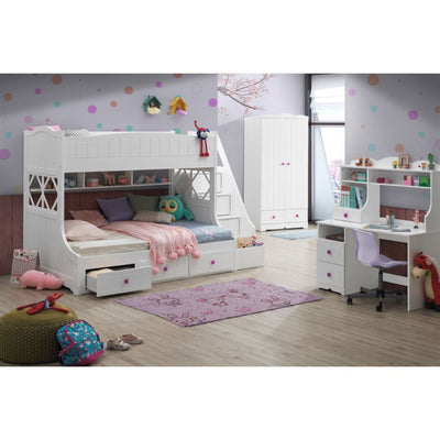 Meyer - Twin Over Full Bunk Bed - White.