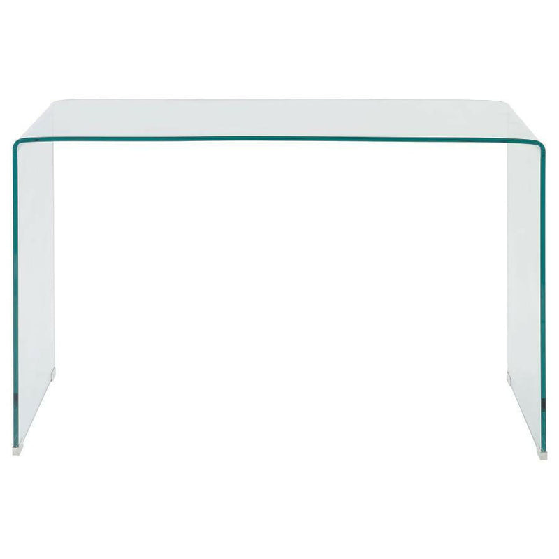 Ripley - Glass Writing Desk - Clear - Writing Desks - Grand Furniture GA