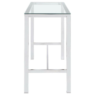 Tolbert - Bar Table With Glass Top - Chrome - Grand Furniture GA