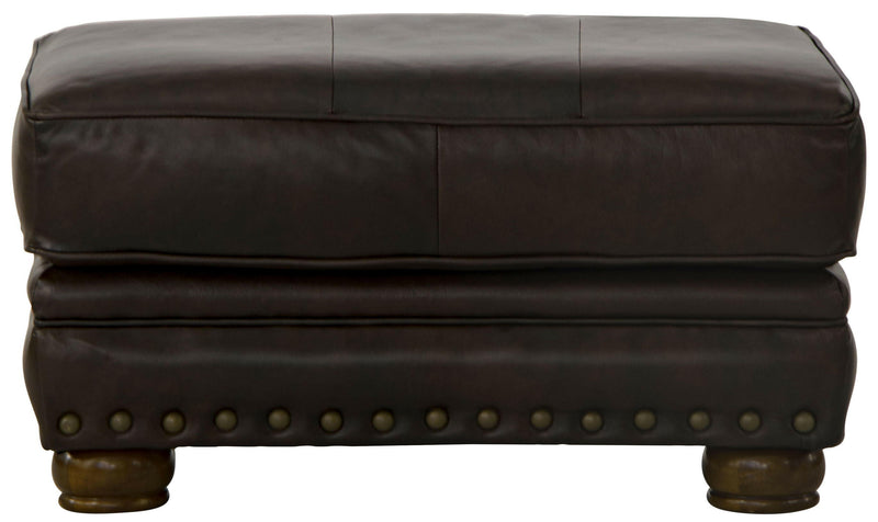 Roberto - Ottoman - Cocoa - Leather