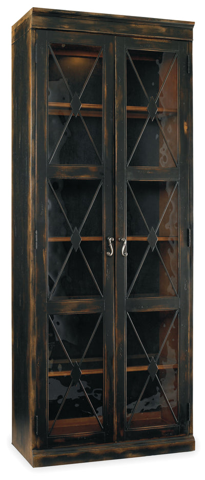 Sanctuary - 2-Door Thin Display Cabinet - Ebony.