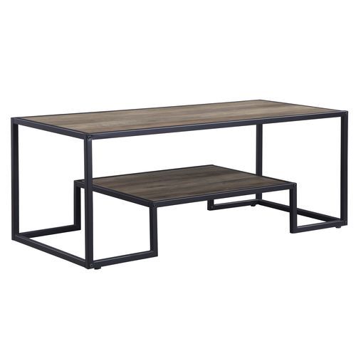 Idella - Accent Table - Rustic Oak & Black Finish - Grand Furniture GA