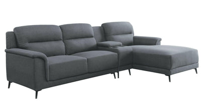 Walcher - Sectional Sofa - Gray Linen - Grand Furniture GA