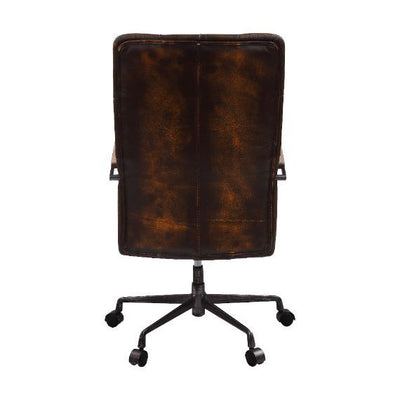 Noknas - Office Chair - Brown Lether - Grand Furniture GA