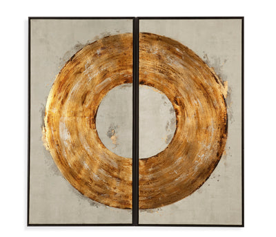 Ring Of Fire - Canvas Art - Gold - Canvas Art - Grand Furniture GA