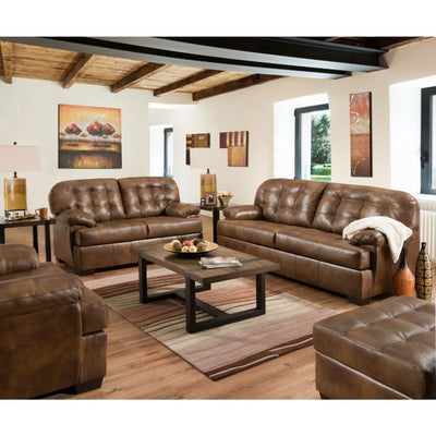Saturio - Sofa - 2-Tone Brown Top Grain Leather Match - Grand Furniture GA