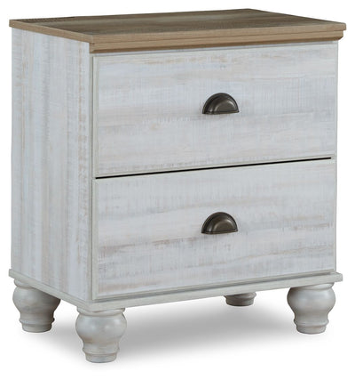 Haven Bay - Brown / Beige - Two Drawer Night Stand.