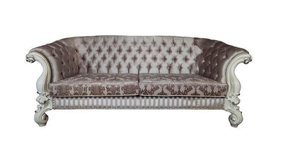 Versailles - Sofa - Ivory Fabric & Bone White Finish - Grand Furniture GA