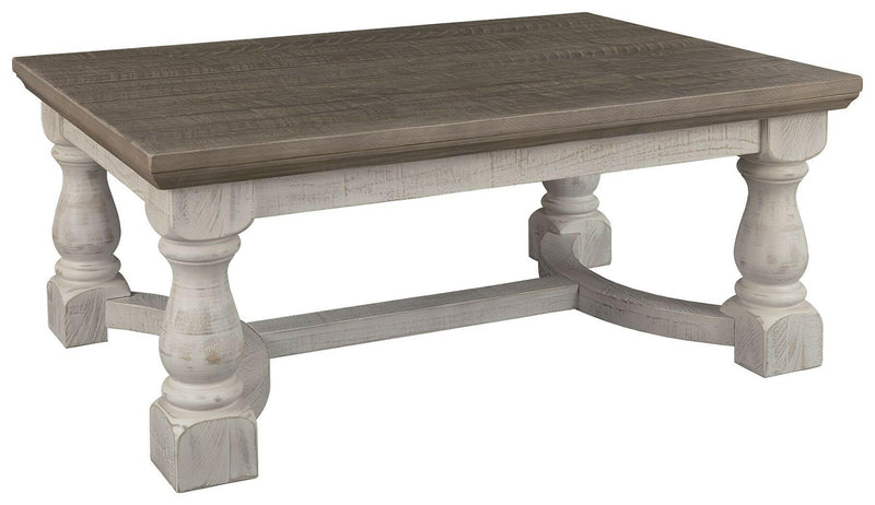 Havalance - Gray / White - Rectangular Cocktail Table.