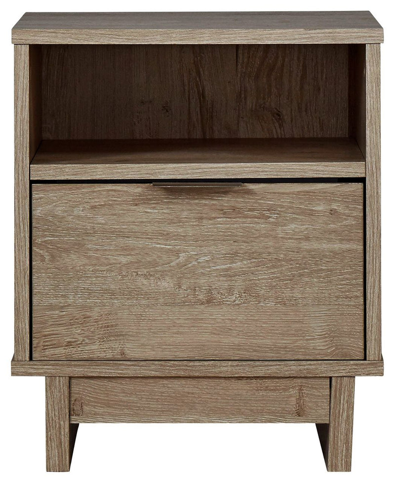 Oliah - Beige - One Drawer Night Stand - 20&