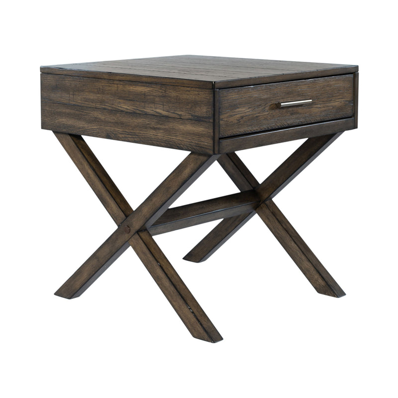 Lennox - Drawer End Table - Dark Brown