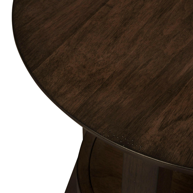 Ventura Blvd - Round End Table - Dark Brown