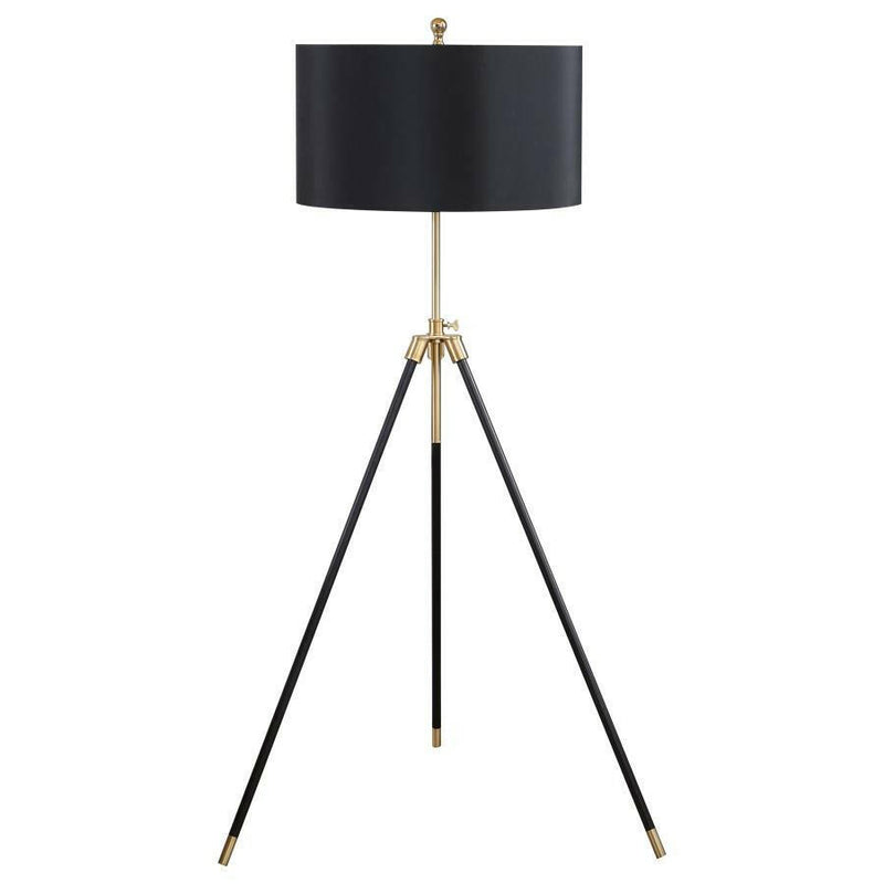 Zabka - Tripod Floor Lamp - Black and Gold.