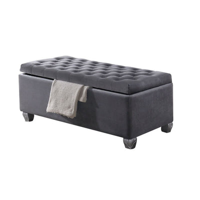Rebekah - Bench - Gray Fabric - Grand Furniture GA