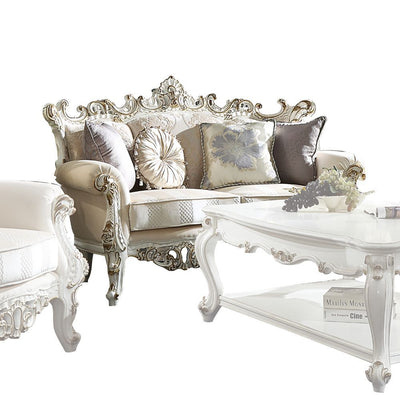 Picardy II - Loveseat - Fabric & Antique Pearl - Grand Furniture GA