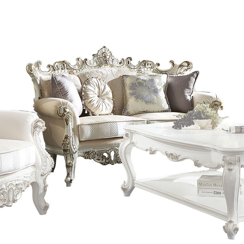 Picardy II - Loveseat - Fabric & Antique Pearl - Grand Furniture GA