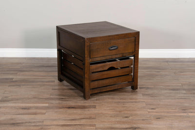 Homestead - 24" End Table - Dark Brown.