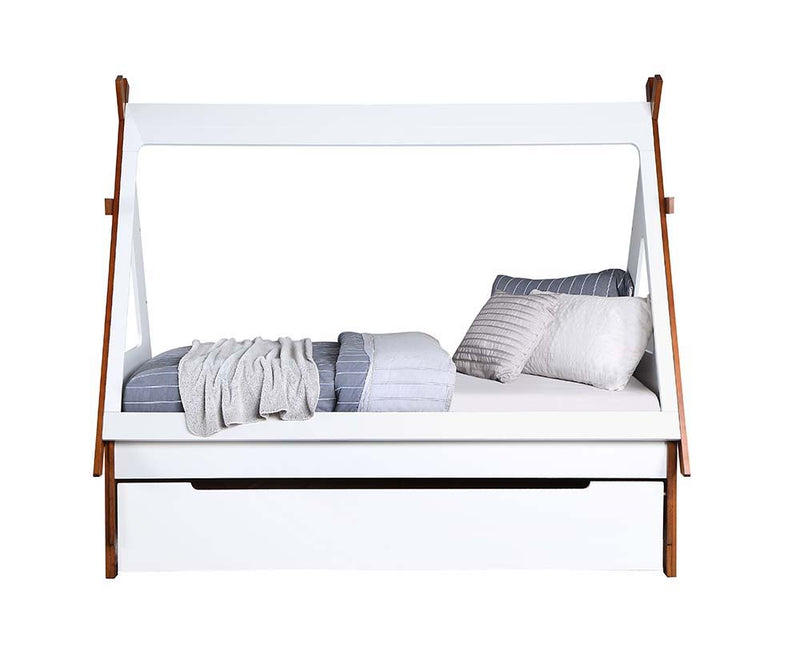 Loreen - Twin Bed - Oak & White Finish - Grand Furniture GA