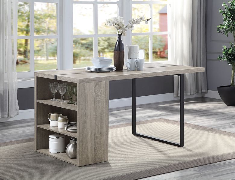 Patwin - Dining Table - Gray Oak & Black Finish - Grand Furniture GA