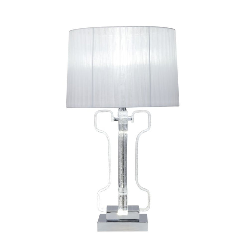 Melinda - Table Lamp - Clear Acrylic & Chrome - Grand Furniture GA