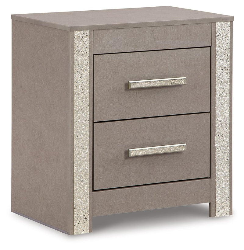 Surancha - Gray - Two Drawer Night Stand.