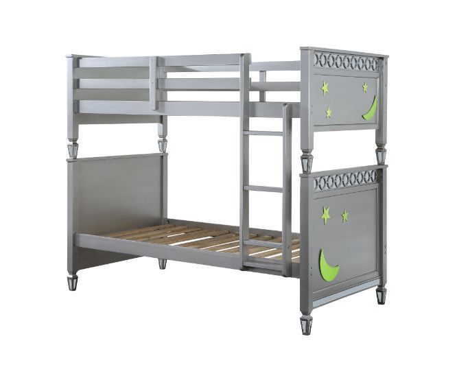 Valerie - Twin Over Twin Bunk Bed - Silver Finish