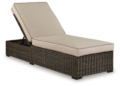 Coastline Bay - Brown - Chaise Lounge With Cushion.