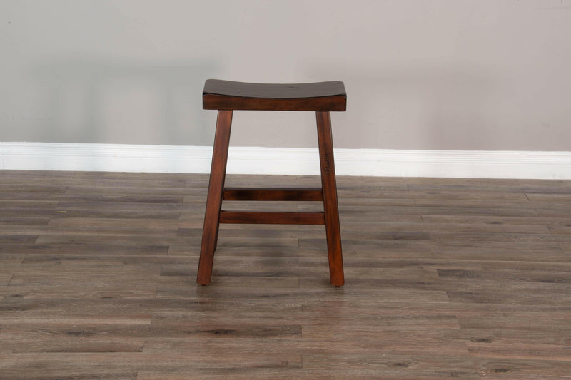 Santa Fe - Saddle Seat Stool With Wood Seat.