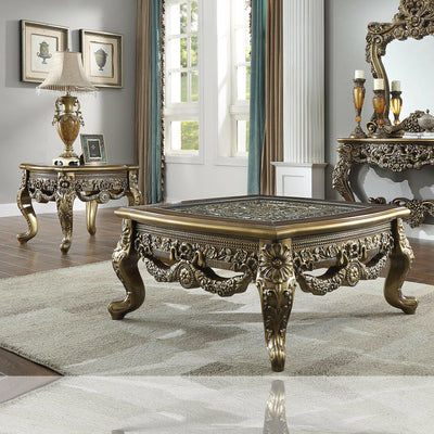 HD-905 antique bronze coffee table.